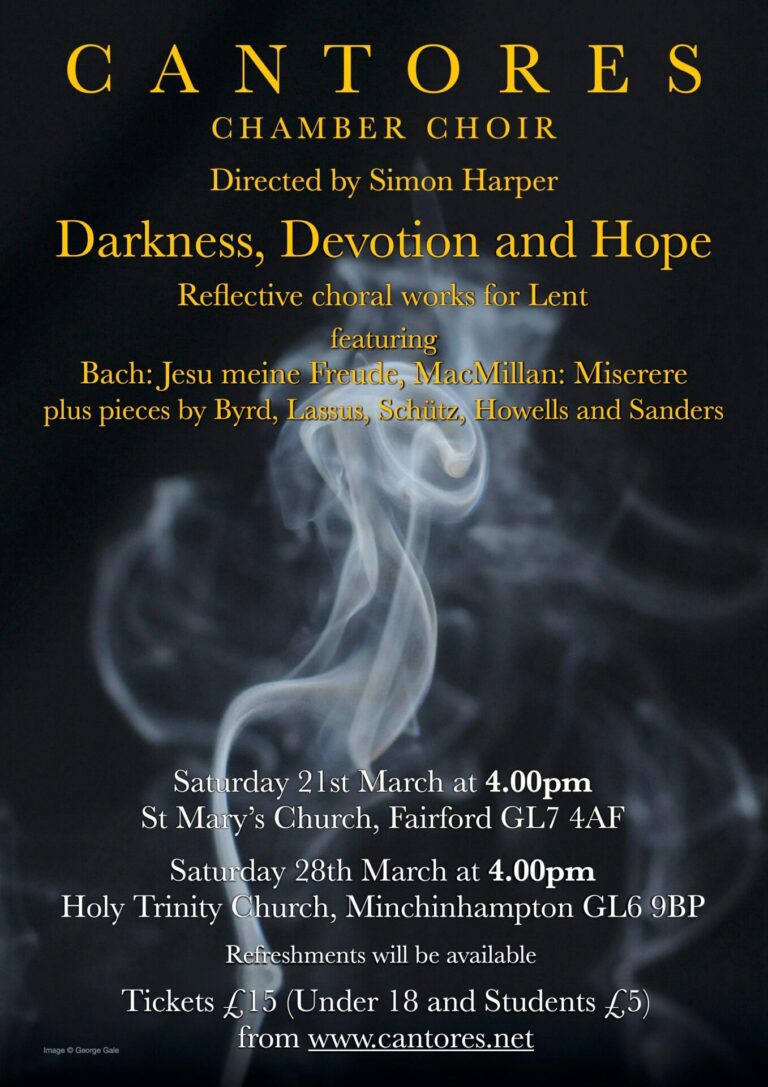 Darkness, Devotion and Hope – Cantores